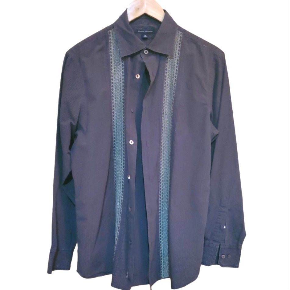 Banana Republic M Brown Stripped Longsleve Button Down Shirt